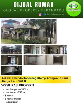 Dijual Rumah Komplek Arengka Lestari Tengah Kota