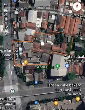 Tanah di Jl. Ibrahim Adjie (KIRCON), pinggir Jalan dekat Ters Jakarta