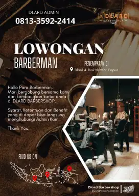 Lowongan Barberman / pangkas rambut / hairstyle / Kapster