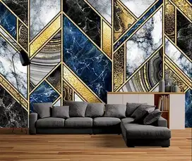 Wallpaper Dinding 3D Custom Desain Korden Gorden Vitrase