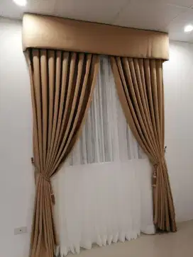 Jual tirai jendela gordyn hordeng gorden wallpaper dinding rollblind v