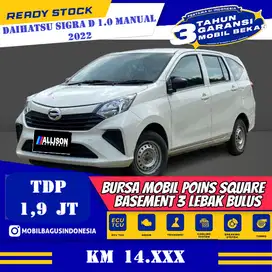 [Dp Ceper] Daihatsu Sigra 1.0 D MPV MT 2022 Putih Km 14 Rb