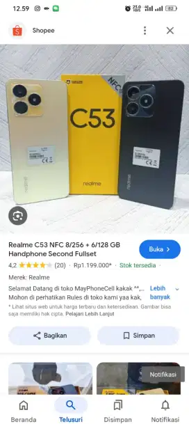 REALME C53 KAMERA BOBA 3 HARGA 1JTAN bisa cicilan tukar tambah