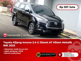 [PAJAK PANJANG] Toyota Kijang Innova 2.4 G Diesel AT Hitam 2022/2023