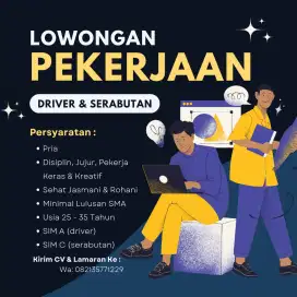 Dibutuhkan serabutan dan driver (mobil box L300 atau ELF engkle)