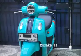 ( Warna Cyan , Plat A ) Yamaha Fazzio 2024 , Baru 6 bulan fazio pazio