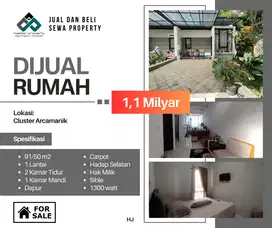 Jual cepat rumah minimalis strategis di Cluster Arcamanik Kota Bandung