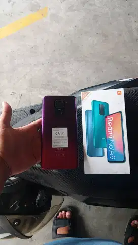 Xiaomi redmi note 9 ram 4/64 lengkap