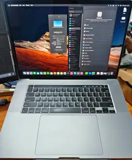 Macbook Pro 16 TouchBar CoreI9 Ram 32GB SSD 512GB AMD Radeon Pro 2019