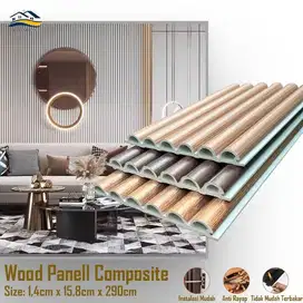 Wpc Wall Panel 295cm Wood Panel Dinding Rumah Dekor Interior Type B
