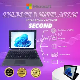 MICROSOFT SURFACE 3 INTEL ATOM CORE i5 gen5 4GB SSD 128GB SECOND