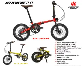 Sepeda Lipat Pasific Kodiak 2.0 9Speed Double Wall alloy 16