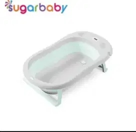 BABY BATHTUB SUGAR BABY XL WITH THERMOMETER warna abu2 + bantal mandi