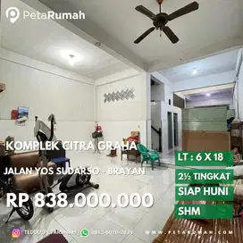 rumah cantik komplek citra graha jalan yos sudarso daerah helvetia