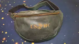 waist bag kulit USMC marinir