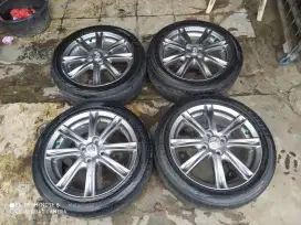 Velg oem yaris trd r16 mulus bagus hub wa