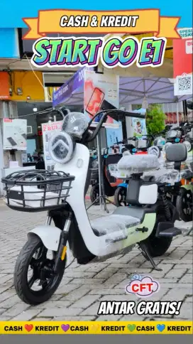 SEPEDA LISTRIK START GO GREEN NEW BERGARANSI PASTI AMAN