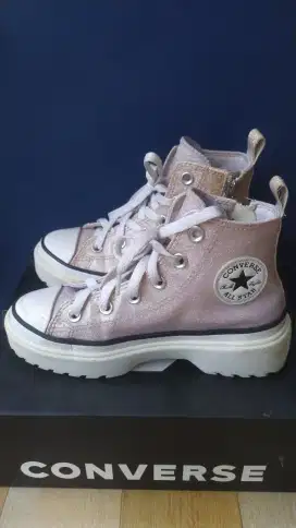 Sepatu Anak Converse CTAS Lugged Lift Hi - Violet/White/Black