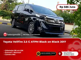 [ SUNROOF ] Toyota Vellfire 2.5 G ATPM Black on Black 2017/2018