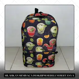 DC Backpack Bunker Print Black Cocktail Print Tas Ransel Pria