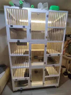 Kandang kucing 120x60x180 3tingkat 3kamar
