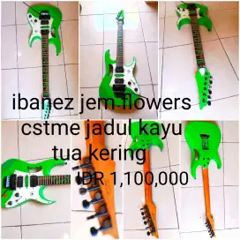 Gitar listrik ibanez jem flowers cstme super hq class