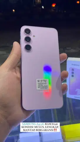 Samsung A55 5G 8/256 seperti baru, mulus lengkap. Cuma pakai sbntar