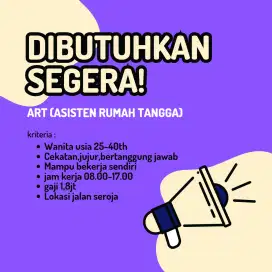 Cari ART asisten rumah tangga