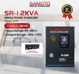 Stabilizer SAMOTO 12000 Watt Stabilizer Relay Type SR12Kva