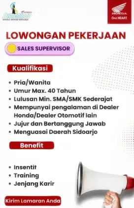 Supervisor sales