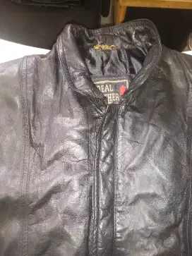 Jaket kulit real leather