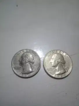 Koin Liberty Quarter Dollar