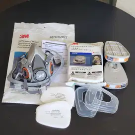 Masker 3M 6200 Half Facepiece Respirator Half Gas Mask. Fullset