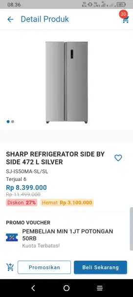 Promo Kulkas Sharp Big size