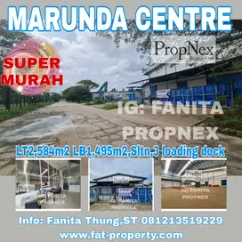 Dijual gudang bgs di Marunda Centre LT2.584m2 LB 1.495m2,ada 3 loading