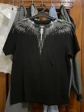 Kaos Marcelo Burlon Wings Grey Black