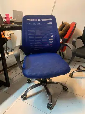 Kursi hidrolik kantor biru