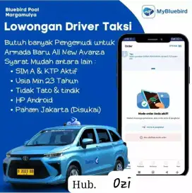 Loker driver taksi Bluebird Margamulya