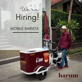 Lowongan Mobile Barista, Barista Kopi Keliling Gerobak Sepeda Listrik