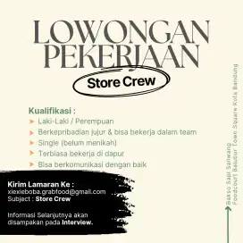 LOWONGAN STORE CREW