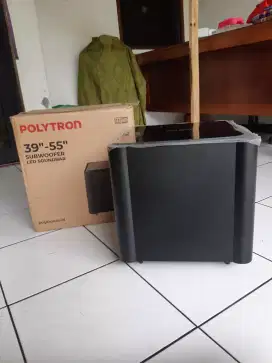 Speaker subwoofer pasif Polytron soundbar, spt baru, uk 31x31x30cm