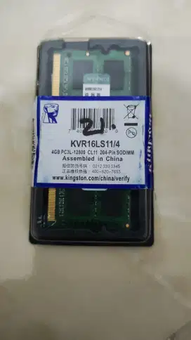 RAM KINGSTON DDR3L 4GB 12800 / 1600Mhz