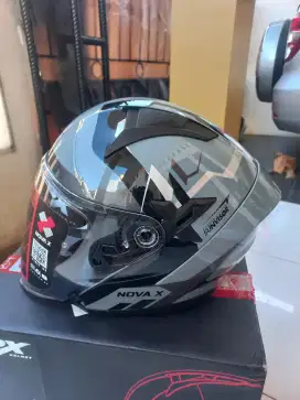 Helm JPX Nova X V2 N4 Gorilla Grey Gloss Double Visor size L