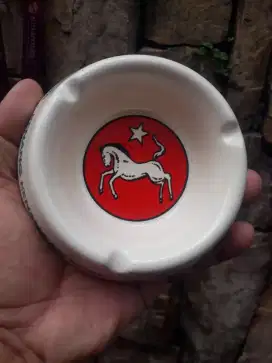 Antik vintage asbak keramik kenang kenangan dr danyonif 503 kuda putih