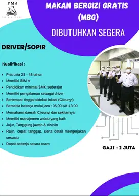 Lowongan Kerja Driver Catering