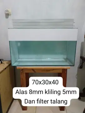 Aquarium meja filter ikan chana