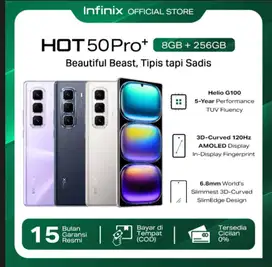 Infinix Hot 50 Pro Plus 8/256gb Bisa cash/kredit dan tukar tambah