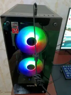 Gaming komputer full set Ryzen 5  + Vega 11 +monitor 16Gb memori