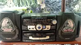 Jual radio tape jadul merk sharp simba