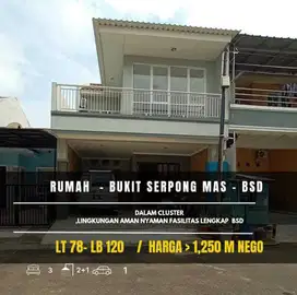 DIJUAL RUMAH SIAP HUNI DI BUKIT MAS SERPONG DEKAT ALAM SUTERA